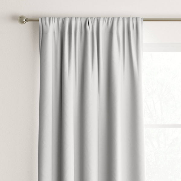 1pc 42"x84" Room Darkening Heathered Window Curtain Panel White