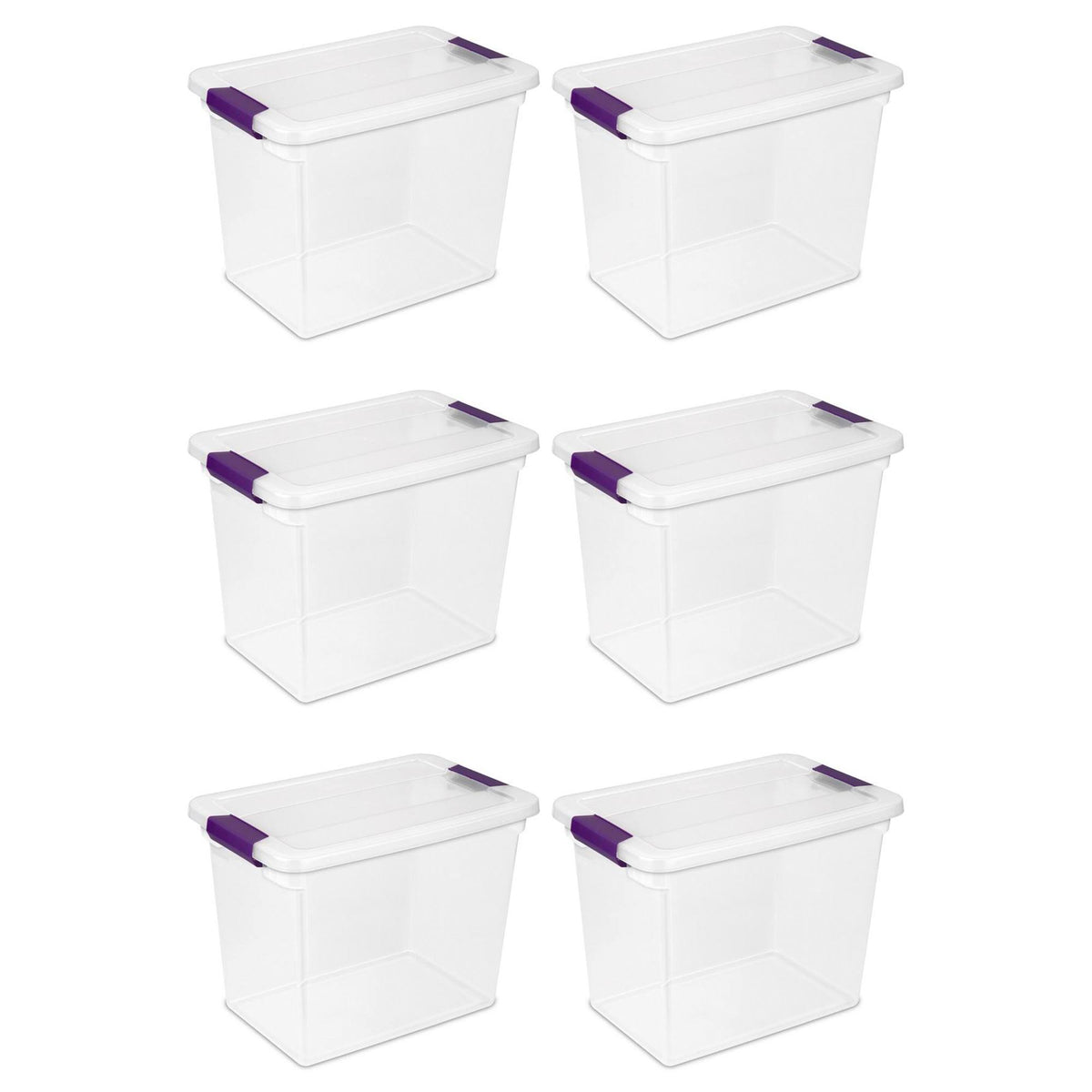 Sterilite 27 Qt. Clearview Latch Box Storage Bin Container ( 6 Pack)