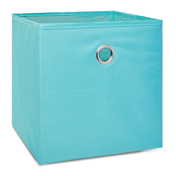 Mainstays 10.5" x 10.5" Aqua Ocean Collapsible Fabric Cube Storage Bin
